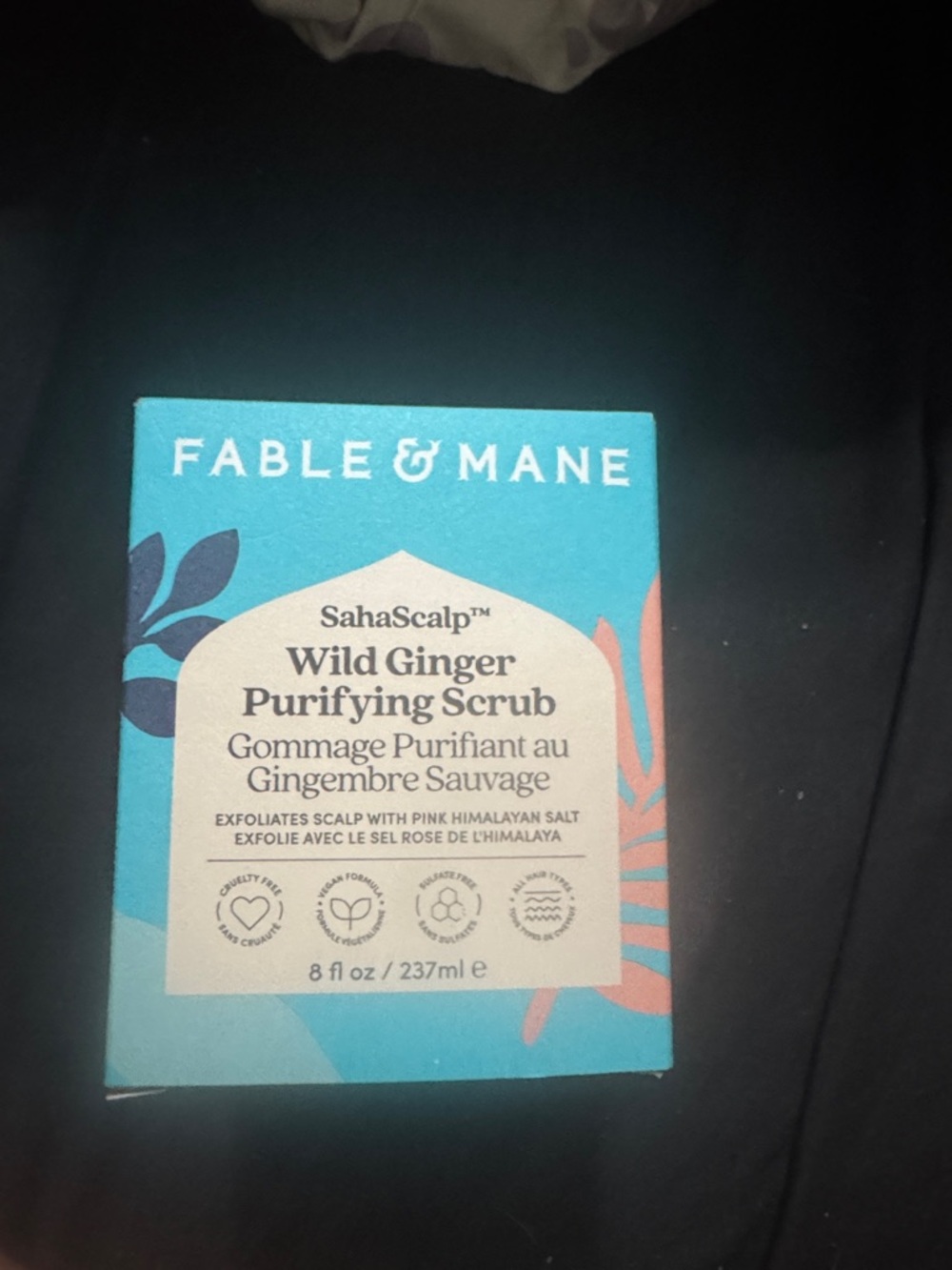 Fable & Mane Wild Ginger Purifying Scrub - Aqua Blue Box